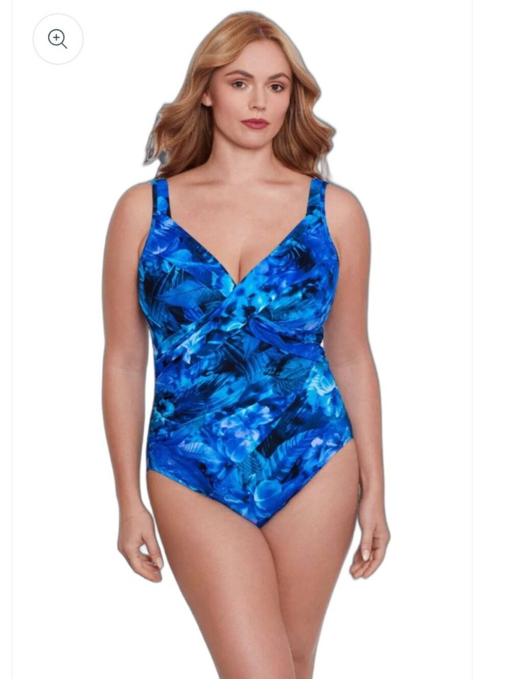 Miraclesuit Plus Size Revele Uneerwire One Piece Swimsuit Sous Marine Blue 18W
